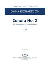 D. Richardson: Alto Saxophone Sonata No. 2