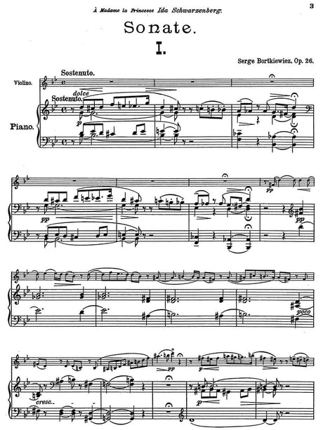 Bortkiewicz: Violin Sonata in G Minor, Op. 26