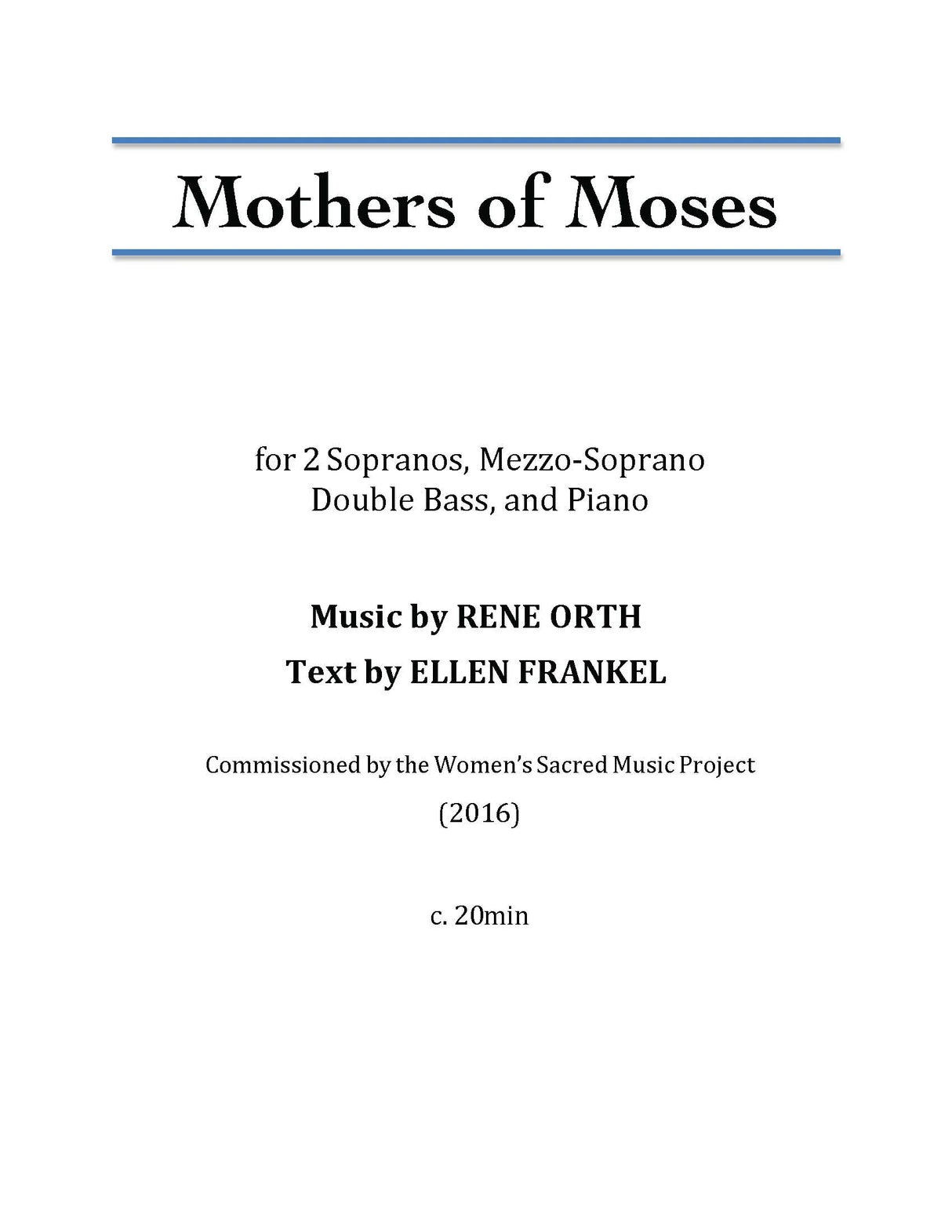 Orth: Mothers of Moses