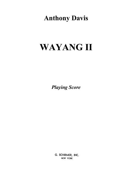 Davis: Wayang II