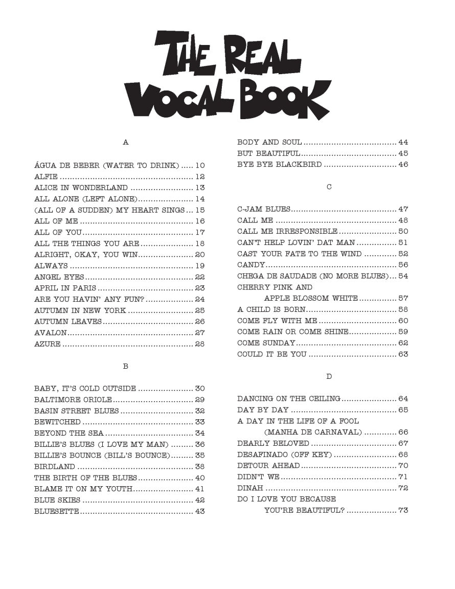 The Real Vocal Book – Volume I
