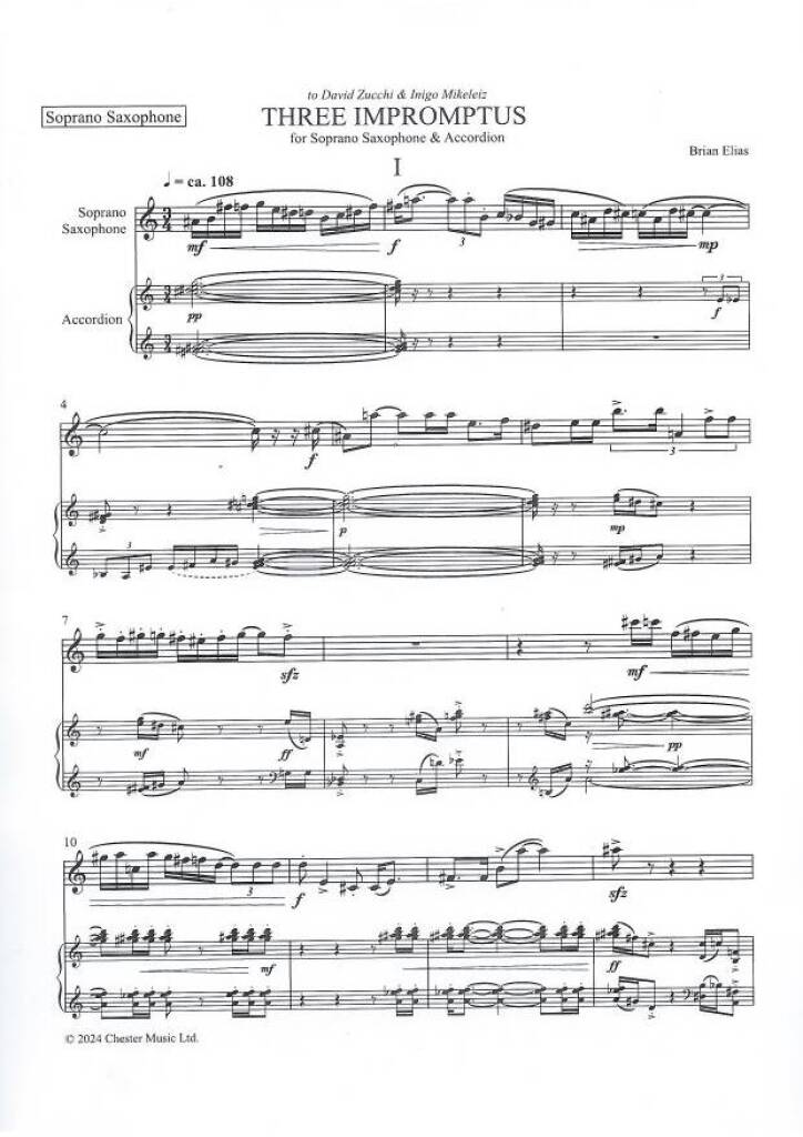 Elias: Three Impromptus