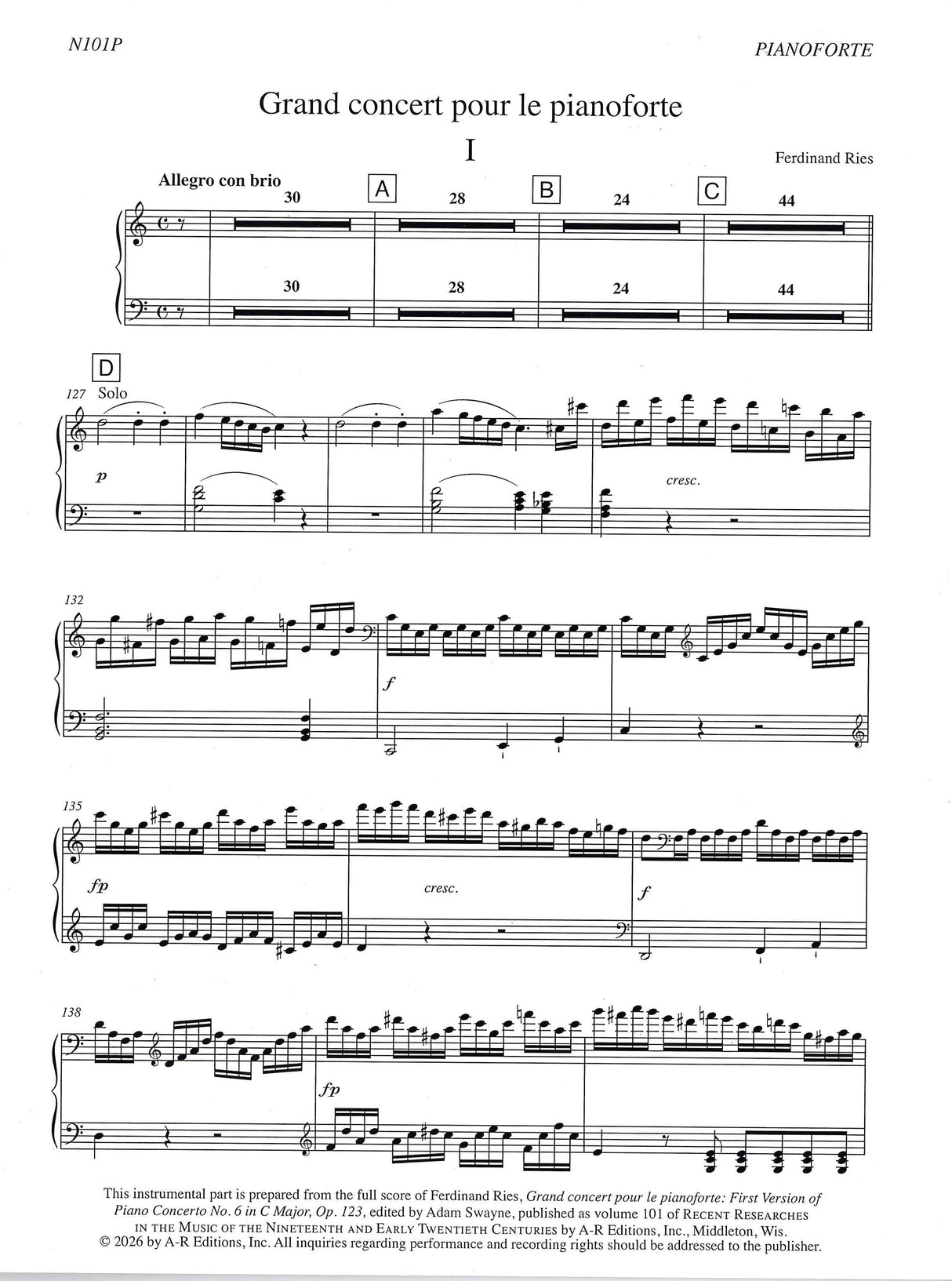 Ries: Grand concert pour le pianoforte