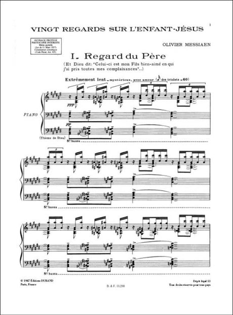 Messiaen: Vingt regards sur l'Enfant-Jésus