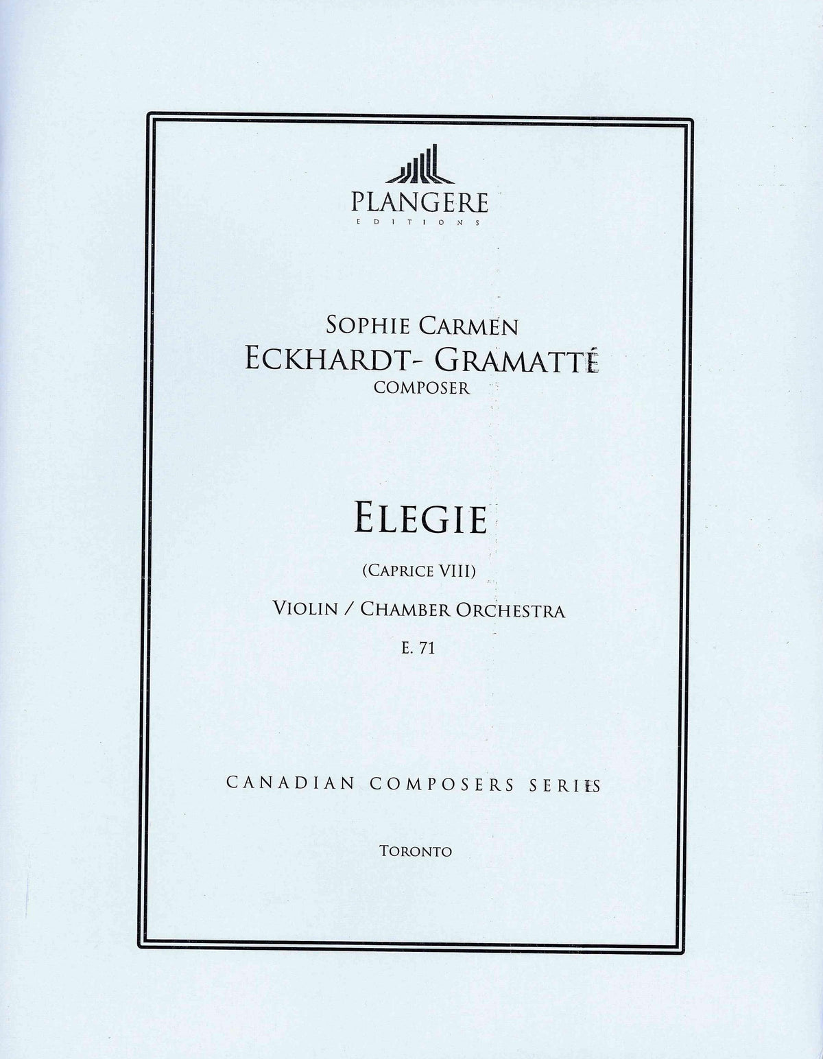 Eckhardt- Gramatté: Elegie, E. 71