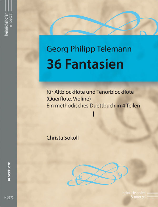 Telemann: Fantasies (arr. for AT recorders) - Volume 1 (Nos. 1-8)