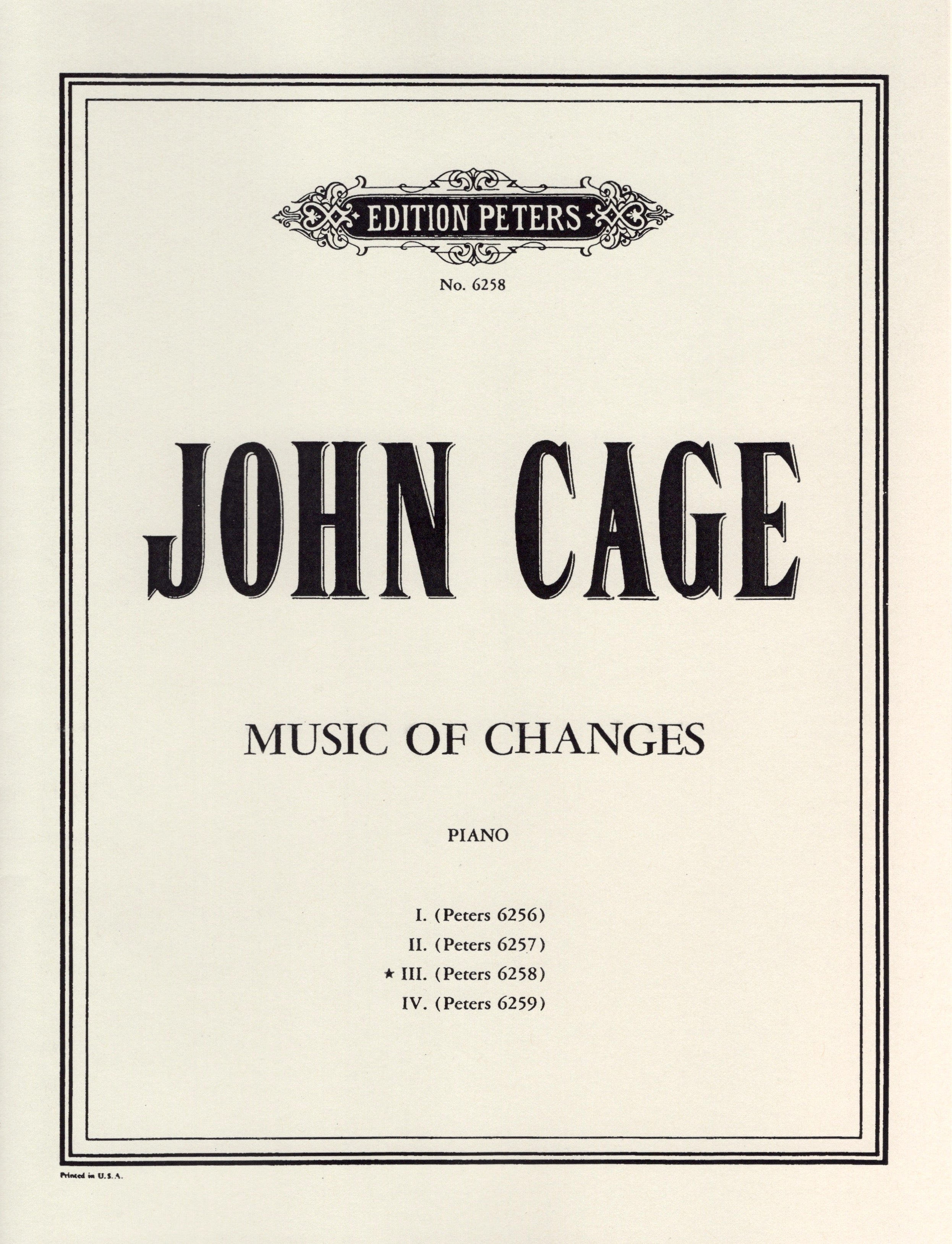 Cage: Music of Changes - Volume 3 – Ficks Music