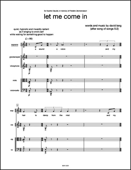 Lang: Let Me Come In