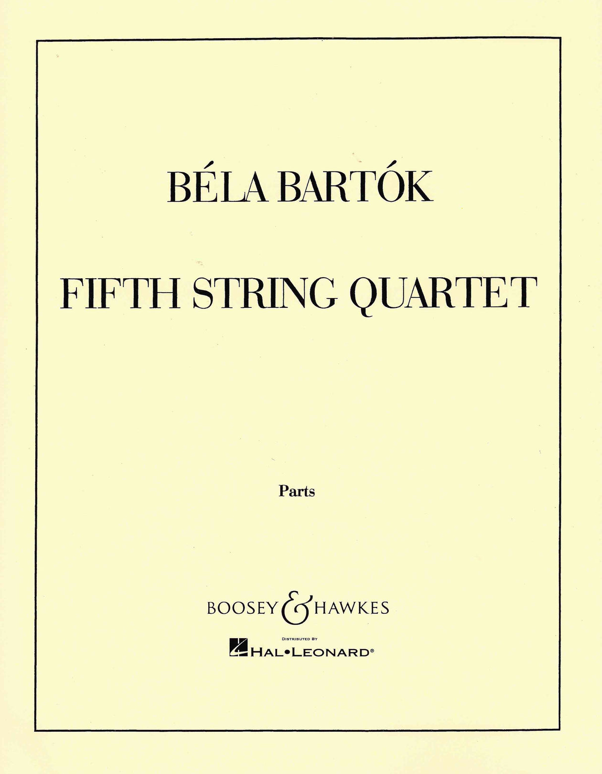 Bartók: String Quartet No. 5
