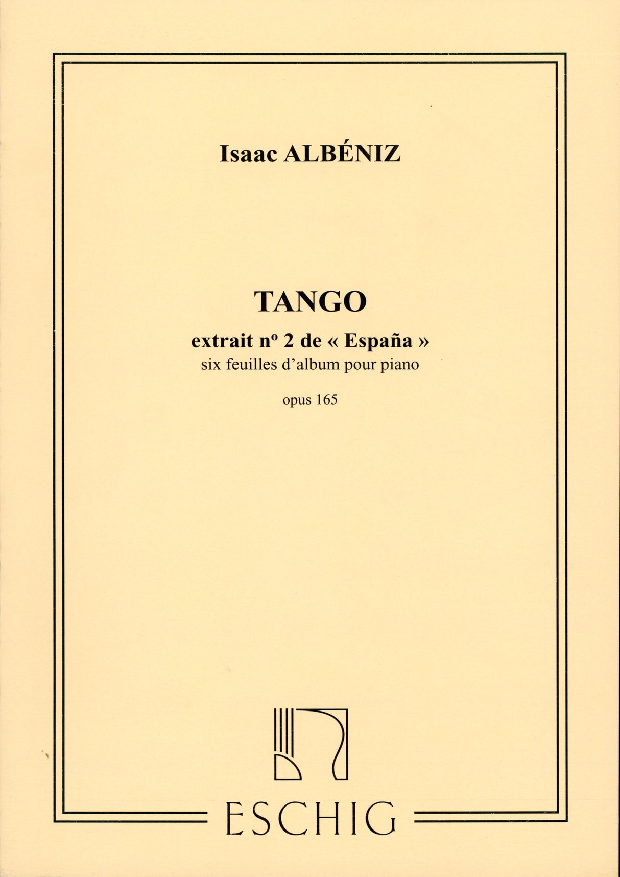 Albéniz: Tango, Op. 165, No. 2