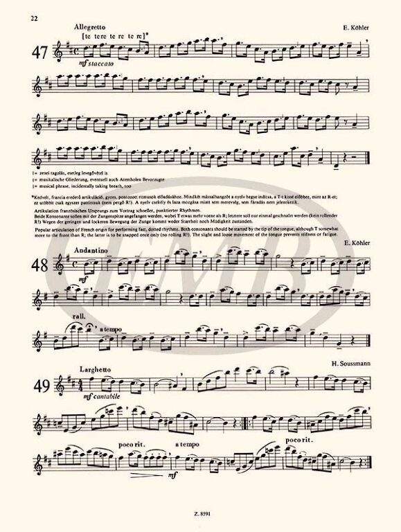 Selected Studies for Flute - Volume 1