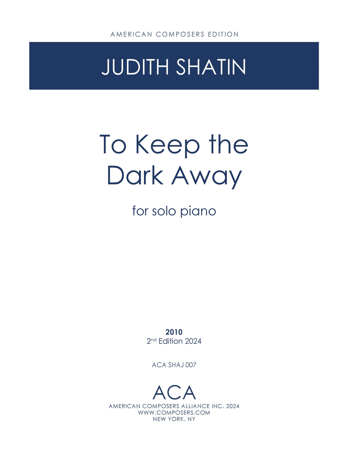 Shatin: To Keep the Dark Away