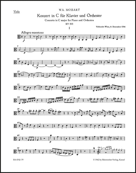 Mozart: Piano Concerto No. 25 in C Major, K. 503