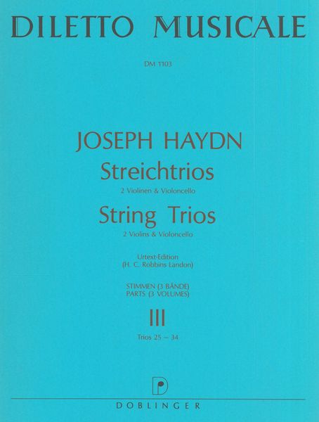 Haydn: String Trios Volume 3