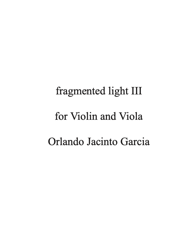 Garcia: fragmented light III