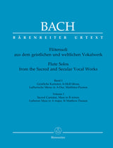 Bach: Flute Solos from Sacred & Secular Vocal Works - Volume 1