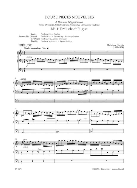 Dubois: Douze Pièces nouvelles & Ascendit Deus