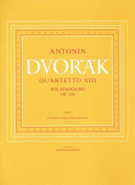 Dvořák: String Quartet No. 13 in G Major, Op. 106 – Ficks Music