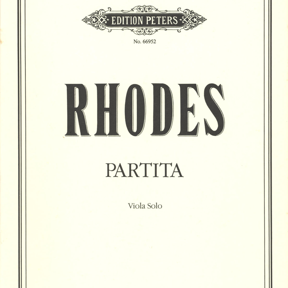 Rhodes: Partita for Solo Viola – Ficks Music