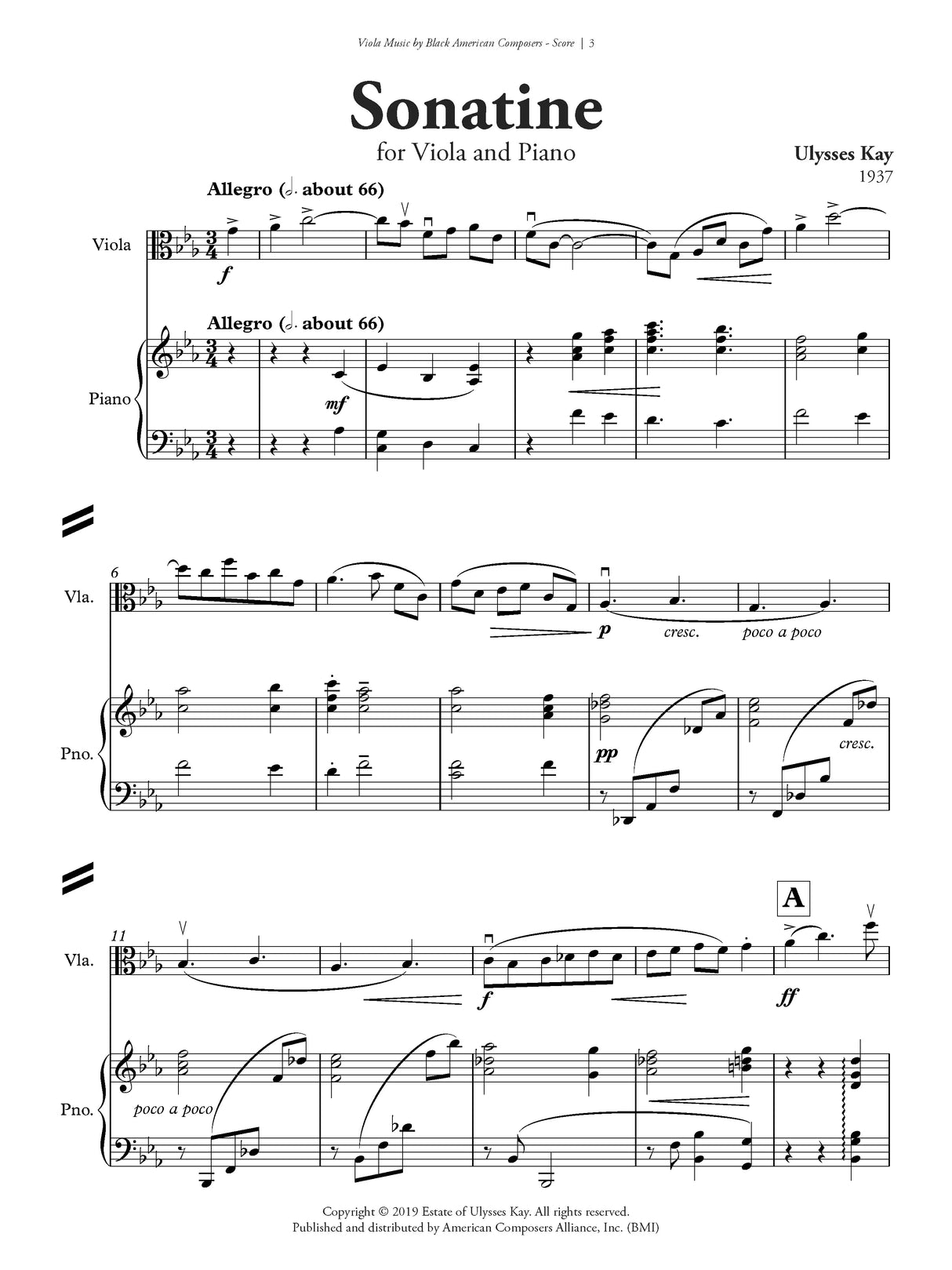 Viola Music By Black American Composers