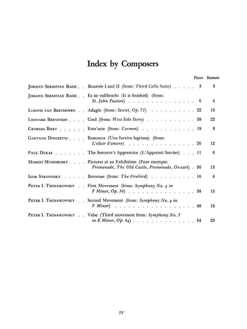 Solos for the Bassoon Player