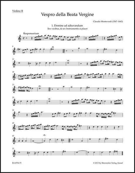 Monteverdi: Vespro della Beata Vergine