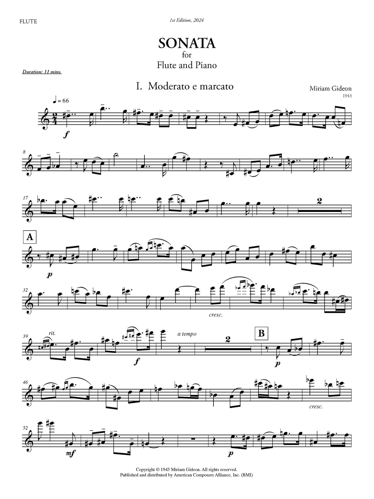 Gideon: Flute Sonata