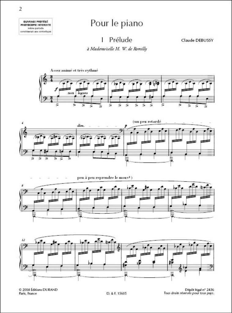 その他 Debussy: Pour Le Piano/Estampe Debussy: Pour le piano – Ficks Music