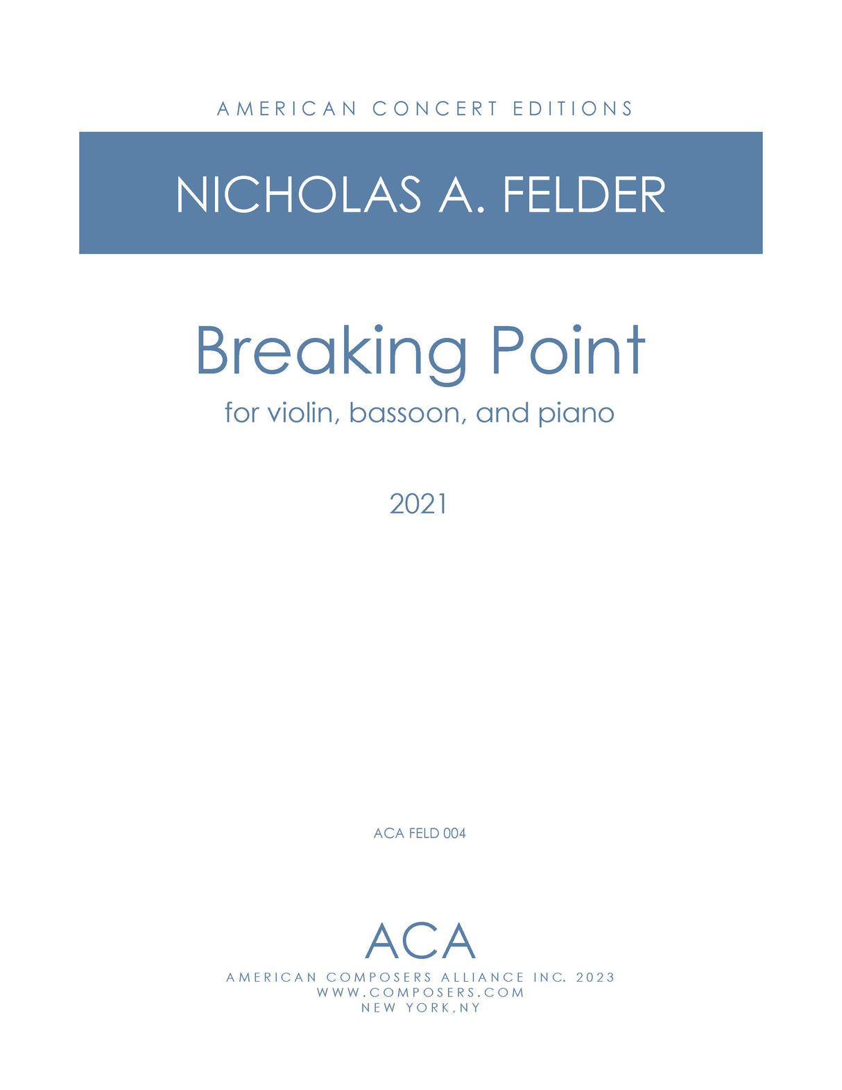 Felder: Breaking Point