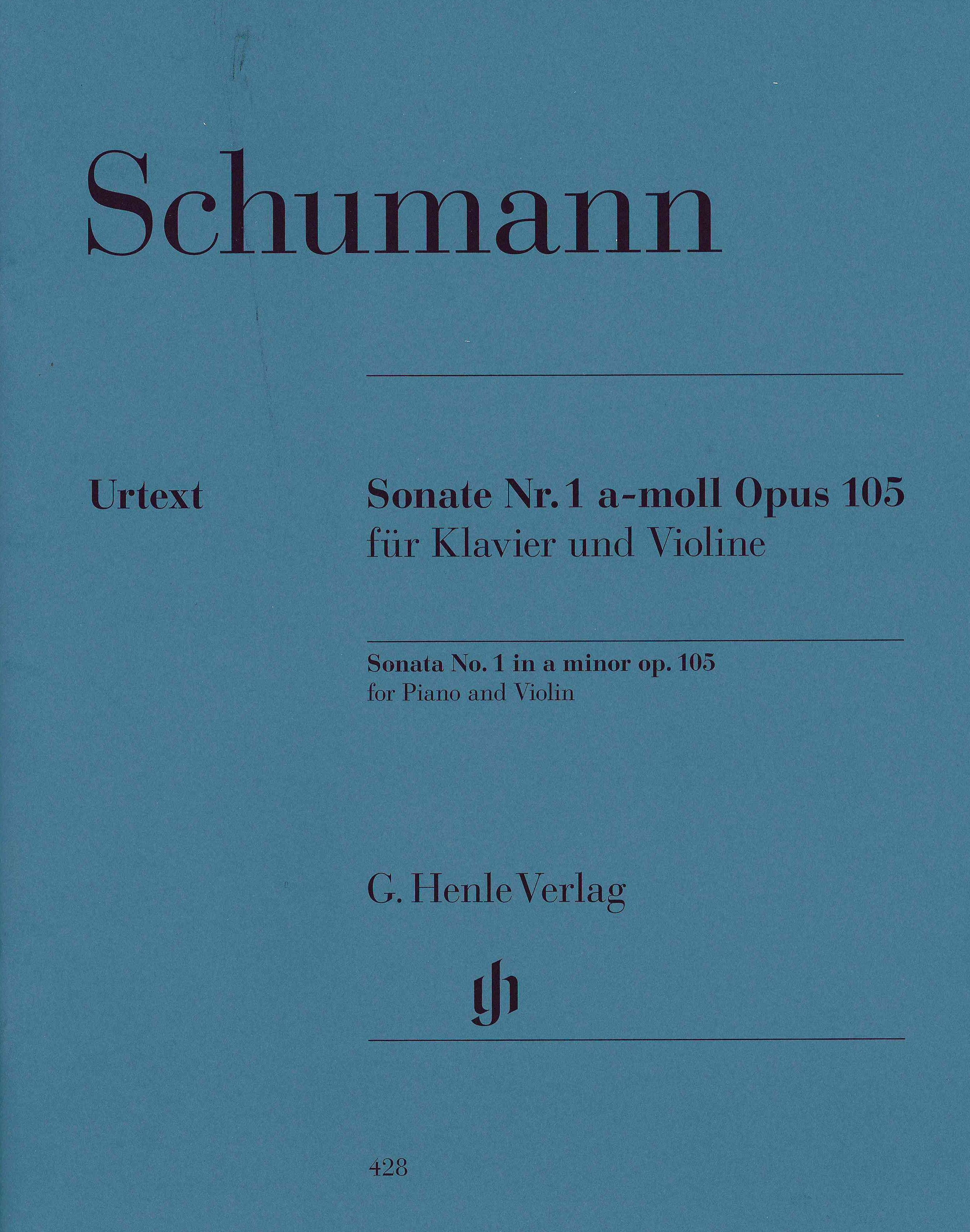 Schumann: Violin Sonata No. 1 in A Minor, Op. 105 – Ficks Music