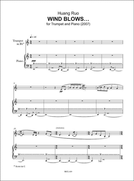 Huang Ruo: Wind Blows...