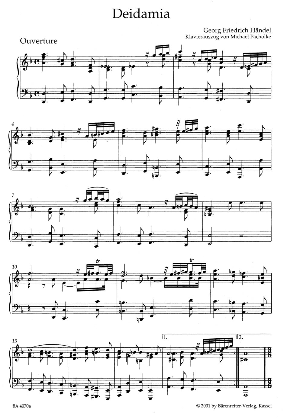 Handel: Deidamia, HWV 42