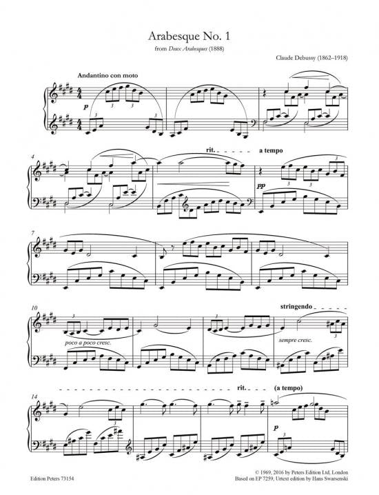 Debussy: Arabesque No. 1