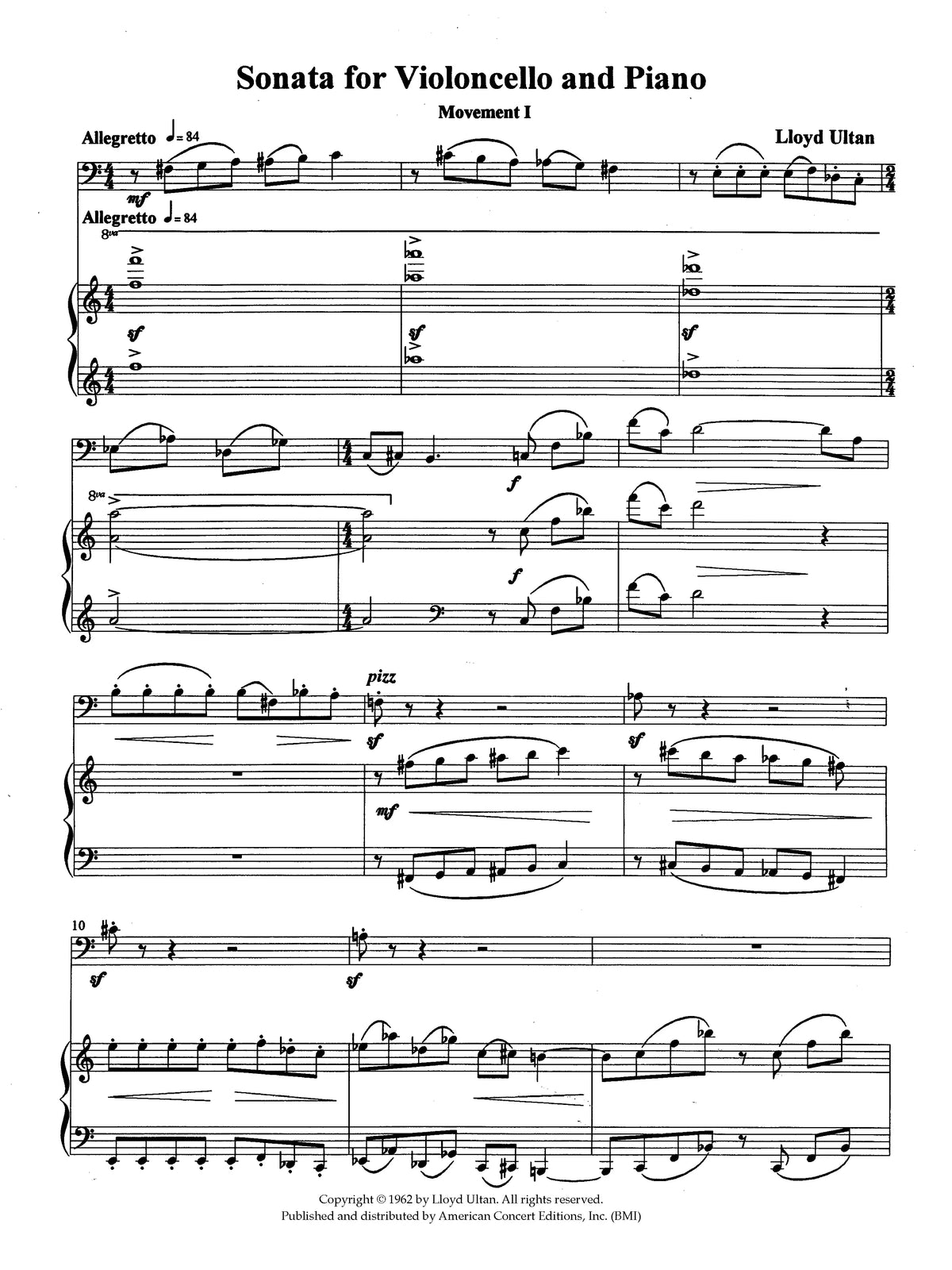 Ultan: Cello Sonata
