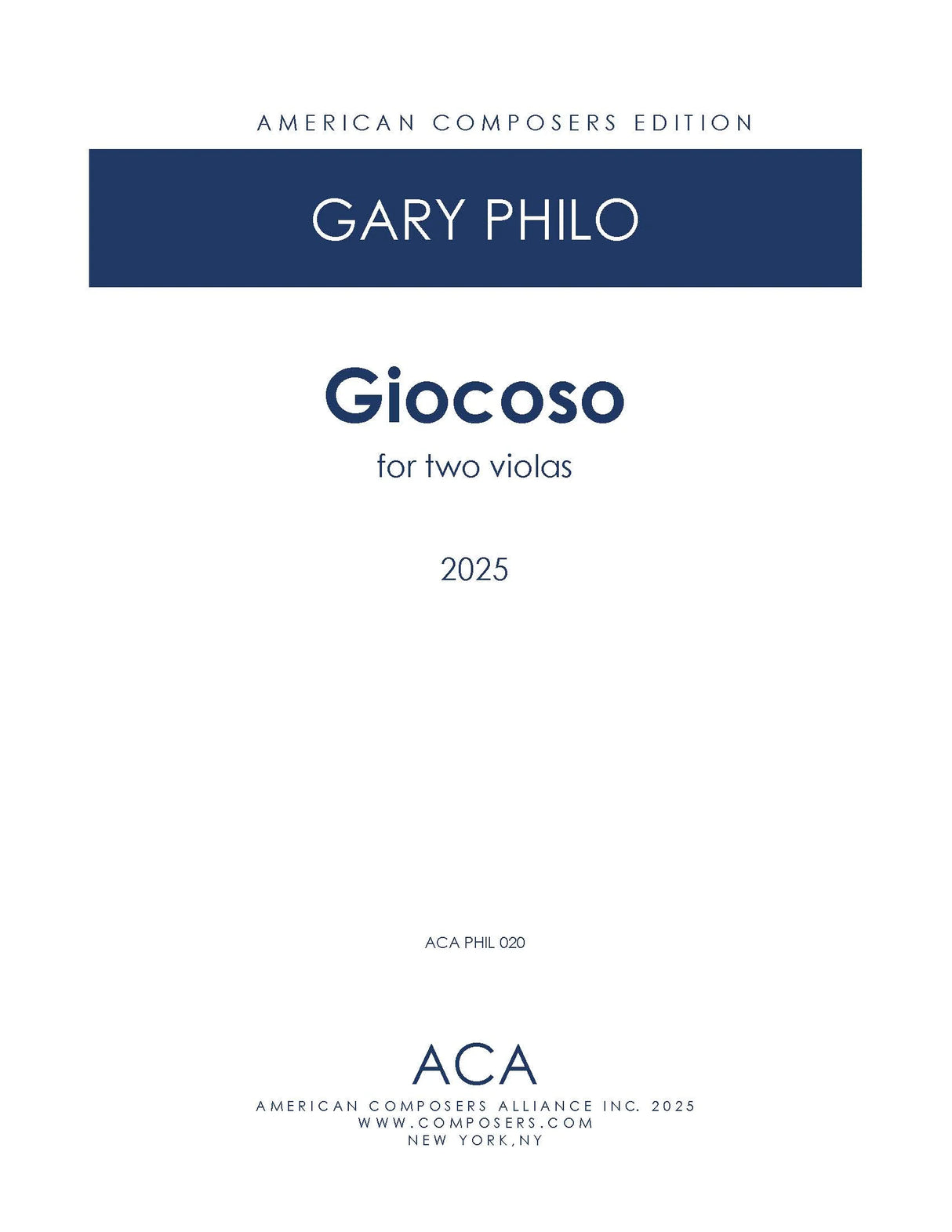Philo: Giocoso (Version for 2 Violas)