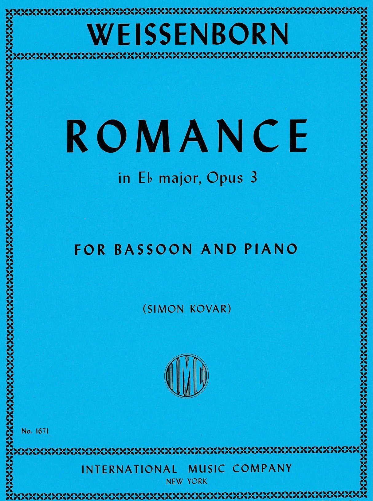 Weissenborn: Romance in E-flat Major, Op. 3
