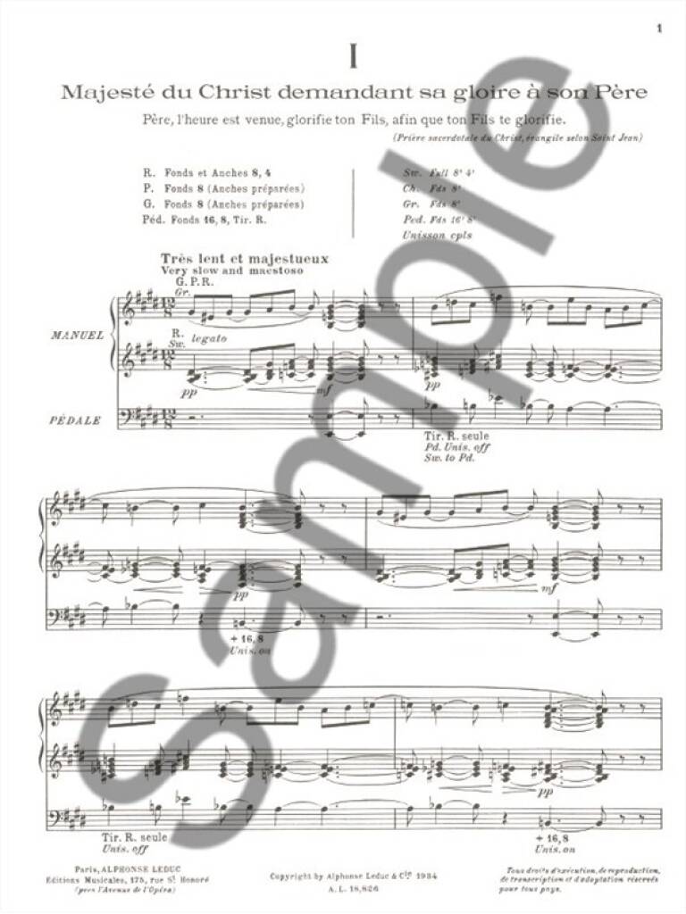 Messiaen: L'Ascension (for Organ)