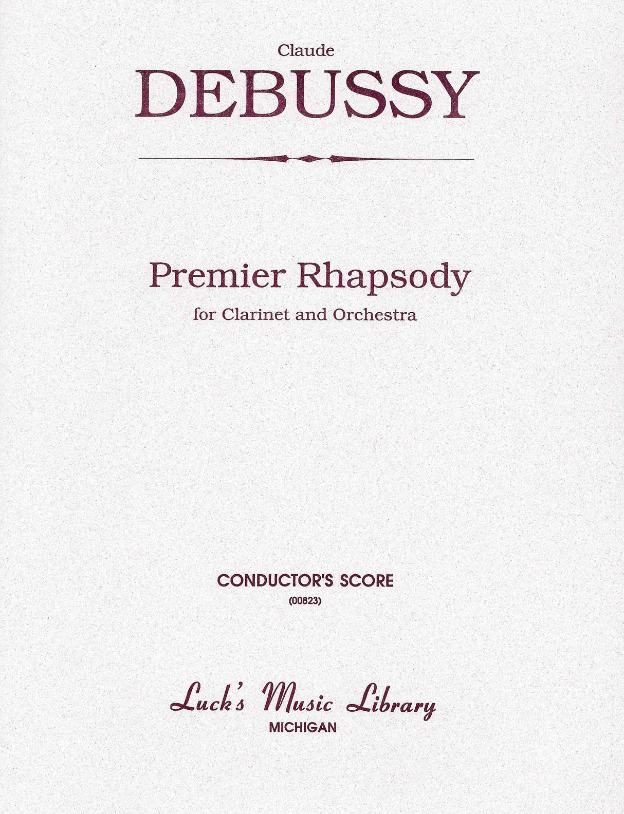 Debussy: Première Rhapsodie