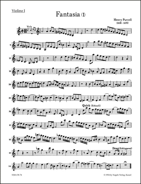 Purcell: Fantasias for Strings - Volume 1 (3- and 4-part Fantasies)