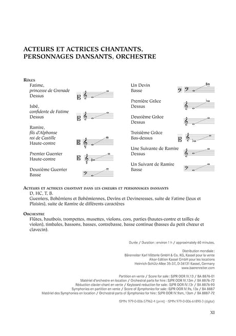Rameau: Les Fêtes de Ramire, RCT 40