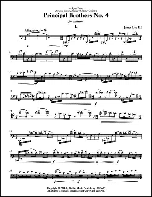 Lee III: Principal Brothers No. 4