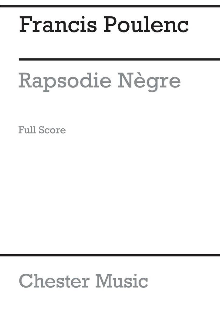 Poulenc: Rhapsodie Nègre