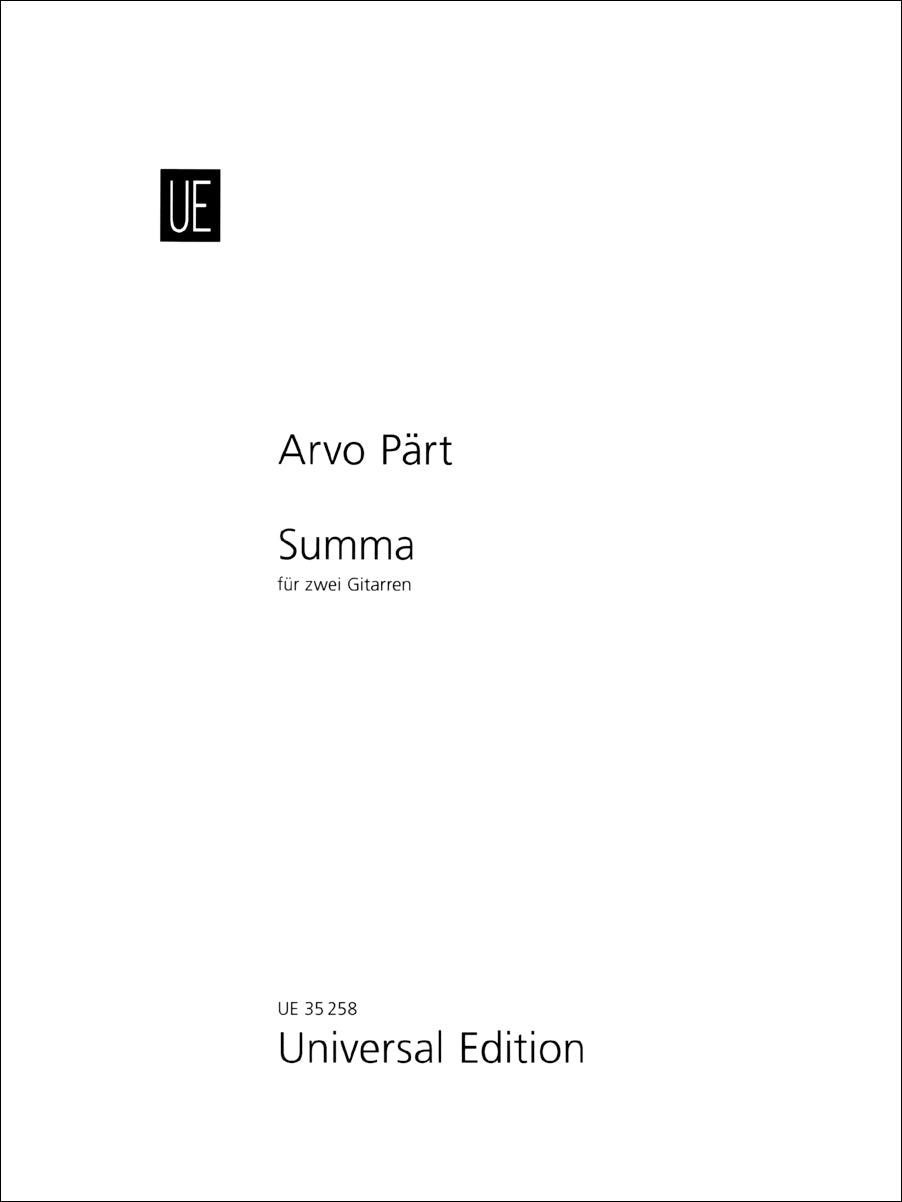 Pärt: Summa (for 2 guitars)