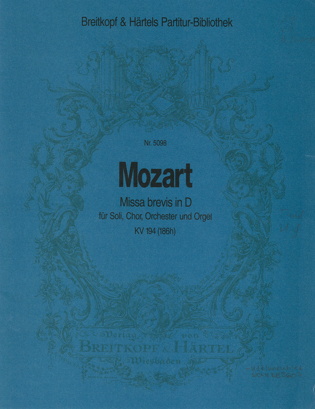 Mozart: Missa brevis in D Major, K. 194 (186h) – Ficks Music
