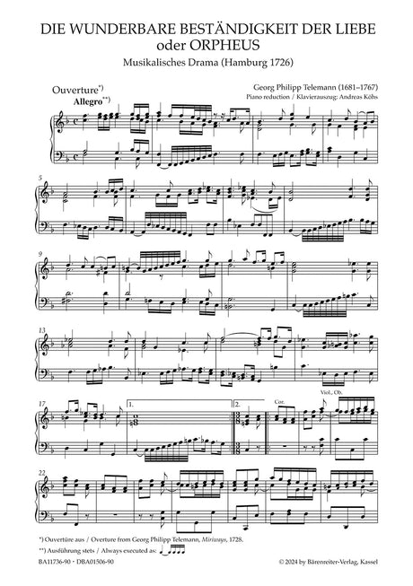 Telemann: Orpheus, TVWV 21:18