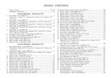 The Notebooks for Anna Magdalena Bach - 1722 & 1725