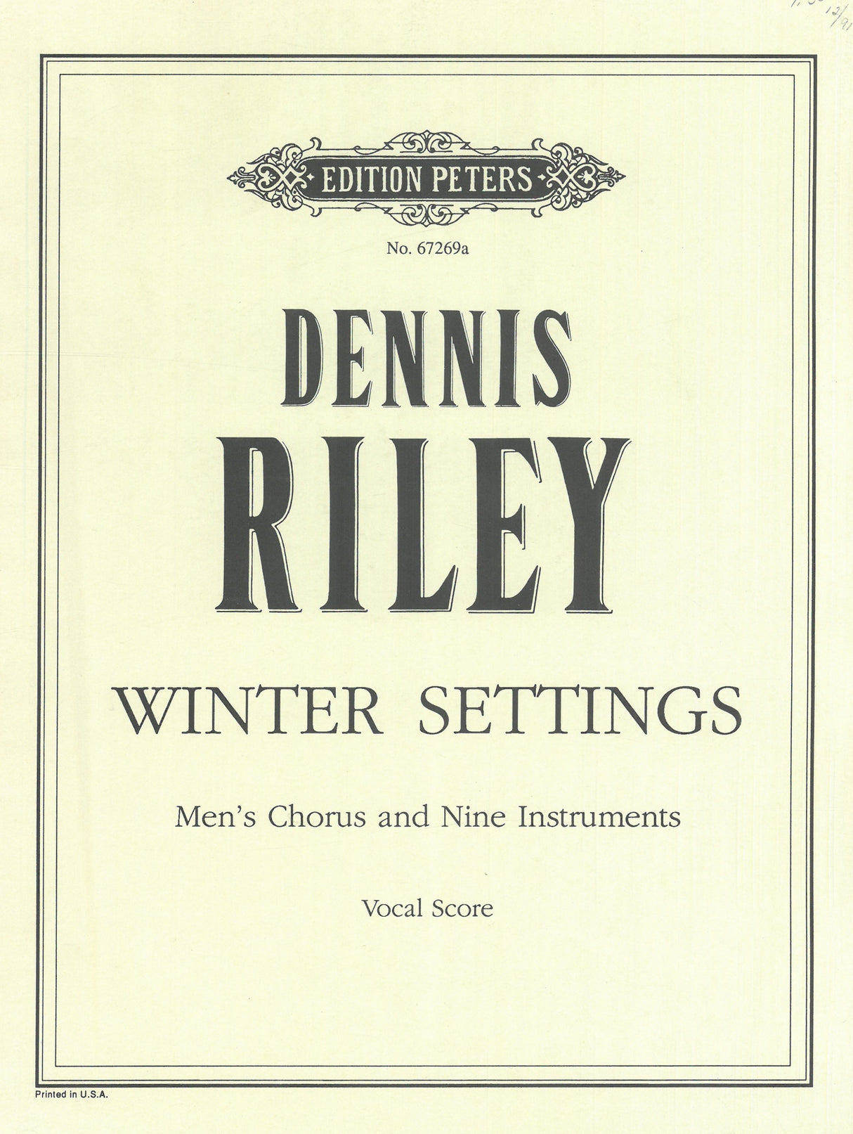 Riley: Winter Settings