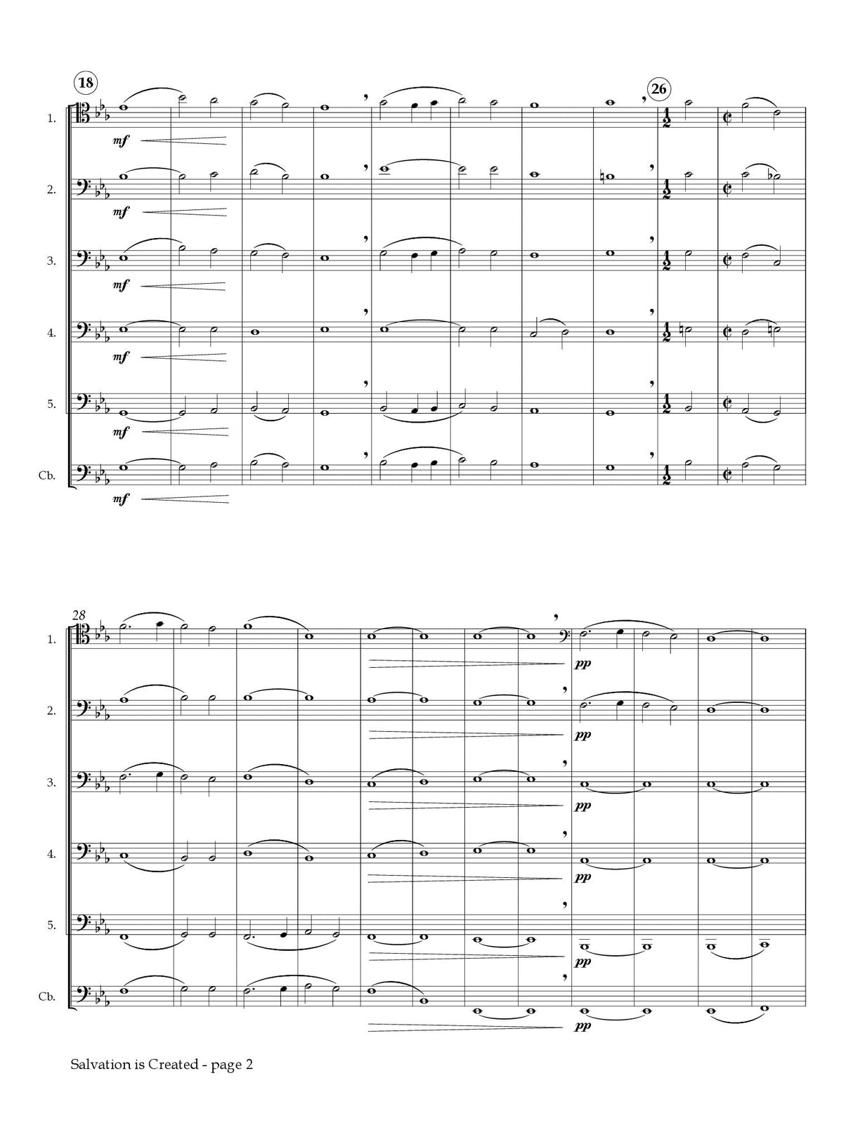 Chesnokov: Salvation is Created (arr. for bassoon choir)