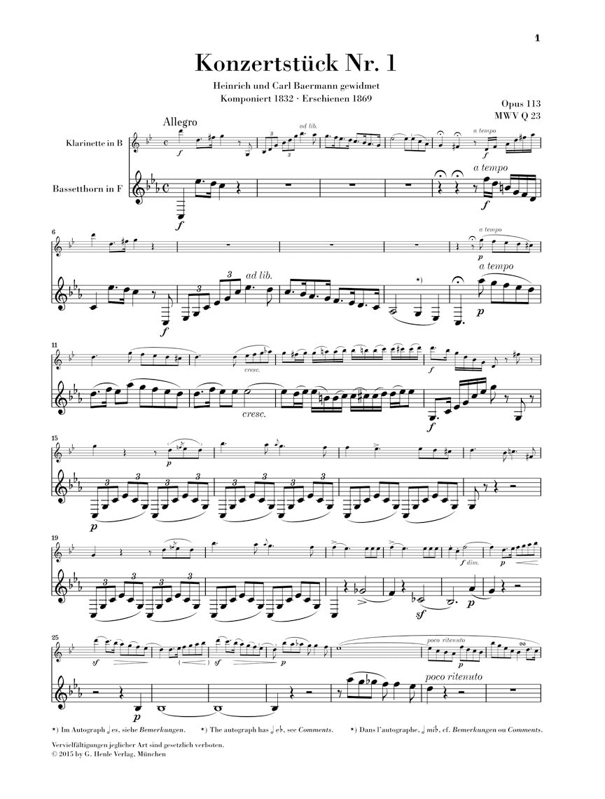 Mendelssohn: Concert Pieces, Opp. 113 and 114 (Version with Piano