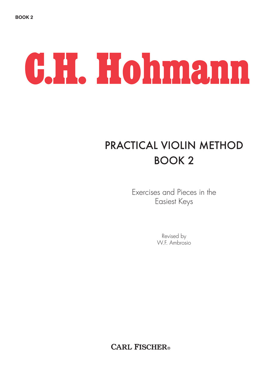 Hohmann: Practical Violin Method - Book 2